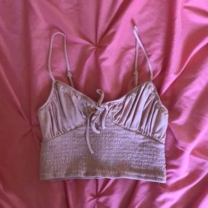 Forever 21 Cropped Smocked Top